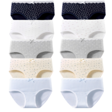 BDYP 여학생 면스판 팬티 순면안감 사춘기 편안한 속옷 10장세트