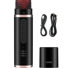 컴스 차량용 AUX FM 주파수 블루투스 무선 노래방 마이크, JA312