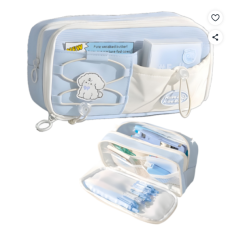 BDYP 가벼운 대용량 필통 패브릭 펜 파우치