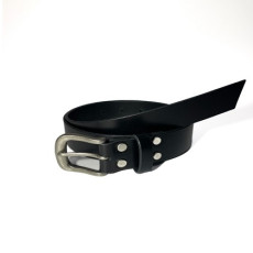 프랑스 최고급 원피를 사용한 통가죽 벨트, 레드베어 블랙벨트