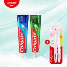 게이트 프로텍션 레귤러,쿨민트 치약& 콜게이트 쿠션클린 칫솔