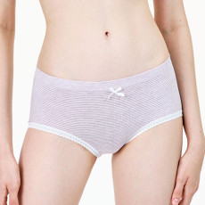 모달 심리스 보우 스트라이프 하이틴 팬티