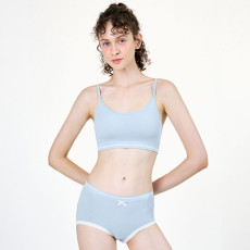 모달 심리스 슬림 리브 하이틴 SET (브라 + 팬티)