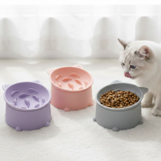 고양이 밥그릇 추천! 높이조절 실리콘 슬로우식기