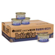 오베르 더노블캣 프리미엄 고양이캔(흰살참치+닭고기)