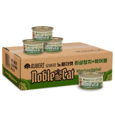 오베르 더노블캣 프리미엄 고양이캔(흰살참치+헤어볼)