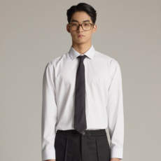 에스티코 남성 자개단추 구김적은 신축성 정장 와이셔츠