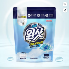 슈가버블 버블원샷 캡슐 세탁세제 블루코튼향