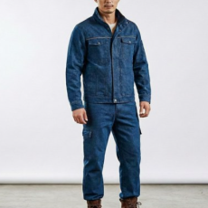 제로랩 남성 봄가을 용접 현장복 데님 상하의 세트