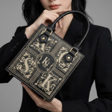 벨루체 헤리티지 자수 스퀘어 토트백