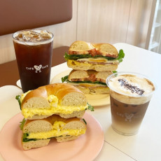 카페게이트 퇴계원점에서 맛있는 음료와 베이글샌드위치 먹자♥