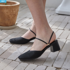 니트소재로 발이 편한 발라드 여성 뮬슬리퍼