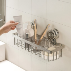 홈비 스텐릭 올스텐 3중 흡착 무타공 욕실선반
