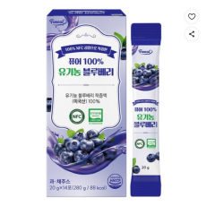 [4.27~30기간내구매/쿠팡/블로그] 퍼니트 퓨어 100% NFC 유기농 블루베리 스틱