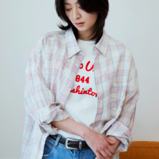 올데이 린넨라이크 체크 셔츠