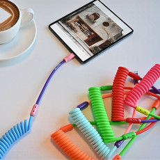 텍스트랩 USB C to C타입 실리콘 스프링 케이블♥