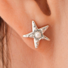 진주 불가사리 귀걸이(925silver Moonlight starfish earring)♥
