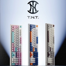 TNT TX108 유무선 블루투스 기계식 키보드 그레이스노우축