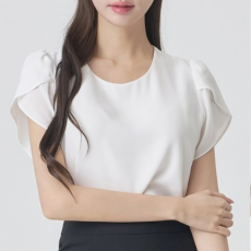 비침없는 플레어 튤립소매 BL